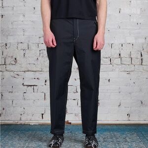 LEMAIRE black silk carrot pants